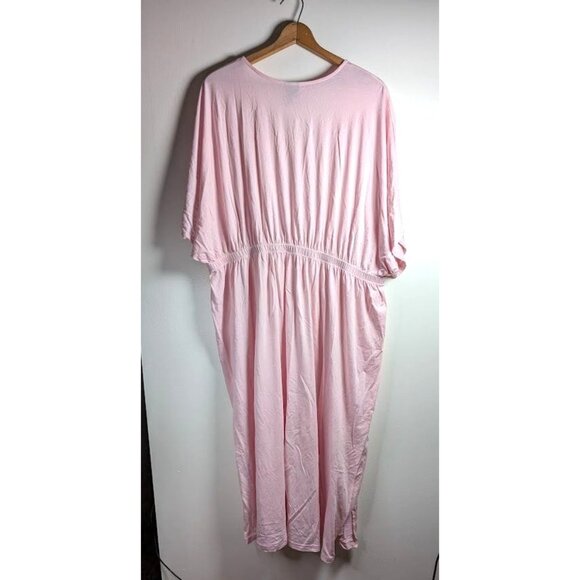 Ulla Popken Maxi Dress Size 24‎ 26 Plus Lagenlook Babydoll Summer Resort Beach - Picture 2 of 10